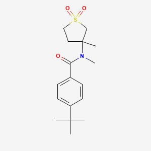molecular formula C17H25NO3S B2915583 4-tert-butyl-N-methyl-N-(3-methyl-1,1-dioxo-1lambda6-thiolan-3-yl)benzamide CAS No. 874788-63-3
