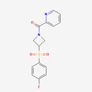 (3-((4-Fluorophenyl)sulfonyl)azetidin-1-yl)(pyridin-2-yl)methanone