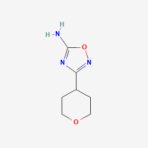 molecular formula C7H11N3O2 B2915594 3-(Oxan-4-yl)-1,2,4-oxadiazol-5-amine CAS No. 1495158-54-7