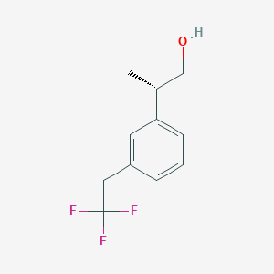 molecular formula C11H13F3O B2915597 (2S)-2-[3-(2,2,2-Trifluoroethyl)phenyl]propan-1-ol CAS No. 2248210-14-0