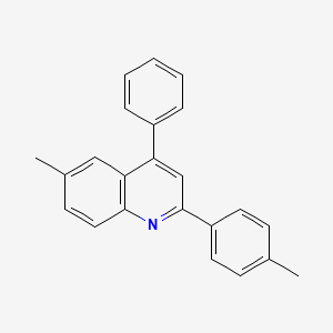 molecular formula C23H19N B2915599 6-Methyl-2-(4-methylphenyl)-4-phenylquinoline CAS No. 394240-16-5