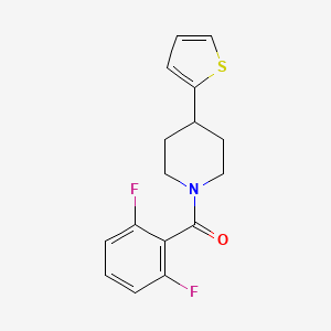 molecular formula C16H15F2NOS B2915605 (2,6-Difluorophenyl)(4-(thiophen-2-yl)piperidin-1-yl)methanone CAS No. 1396717-45-5