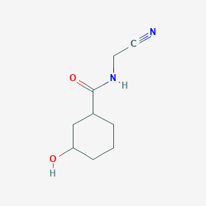 molecular formula C9H14N2O2 B2915607 N-(Cyanomethyl)-3-hydroxycyclohexane-1-carboxamide CAS No. 1862427-85-7
