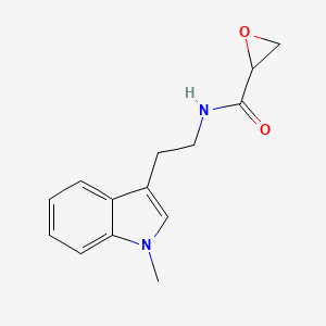molecular formula C14H16N2O2 B2915608 N-[2-(1-Methylindol-3-yl)ethyl]oxirane-2-carboxamide CAS No. 2411267-62-2
