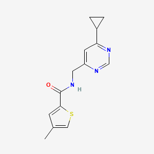 N-((6-cyclopropylpyrimidin-4-yl)methyl)-4-methylthiophene-2-carboxamide