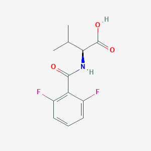 molecular formula C12H13F2NO3 B2915619 (2S)-2-[(2,6-difluorophenyl)formamido]-3-methylbutanoic acid CAS No. 956684-24-5