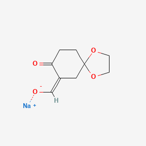 molecular formula C9H11NaO4 B2915622 sodium;(Z)-(8-oxo-1,4-dioxaspiro[4.5]decan-7-ylidene)methanolate CAS No. 2088951-28-2