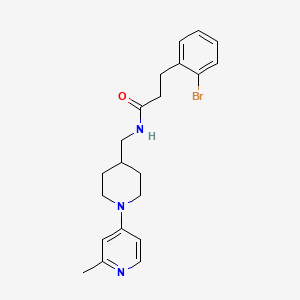 molecular formula C21H26BrN3O B2915630 3-(2-bromophenyl)-N-{[1-(2-methylpyridin-4-yl)piperidin-4-yl]methyl}propanamide CAS No. 2097893-46-2