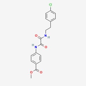 molecular formula C18H17ClN2O4 B2915639 methyl 4-({[2-(4-chlorophenyl)ethyl]carbamoyl}formamido)benzoate CAS No. 922942-38-9