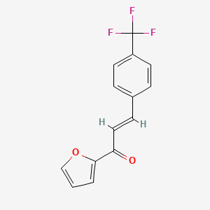 molecular formula C14H9F3O2 B2915642 (2E)-1-(Fur-2-yl)-3-[4-(trifluoromethyl)phenyl]prop-2-en-1-one CAS No. 680215-11-6