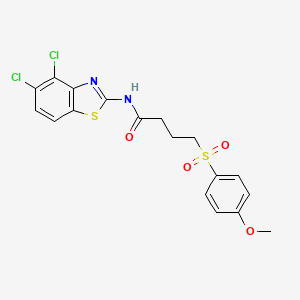 N-(4,5-dichlorobenzo[d]thiazol-2-yl)-4-((4-methoxyphenyl)sulfonyl)butanamide