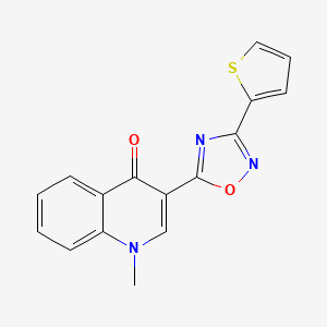 1-methyl-3-(3-(thiophen-2-yl)-1,2,4-oxadiazol-5-yl)quinolin-4(1H)-one