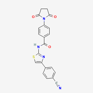 N-(4-(4-cyanophenyl)thiazol-2-yl)-4-(2,5-dioxopyrrolidin-1-yl)benzamide