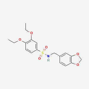 N-(1,3-benzodioxol-5-ylmethyl)-3,4-diethoxybenzenesulfonamide