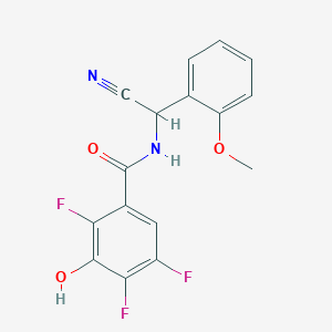 molecular formula C16H11F3N2O3 B2915669 N-[Cyano-(2-methoxyphenyl)methyl]-2,4,5-trifluoro-3-hydroxybenzamide CAS No. 1645355-24-3