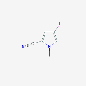 molecular formula C6H5IN2 B2915685 4-iodo-1-methyl-1H-pyrrole-2-carbonitrile CAS No. 1823944-73-5