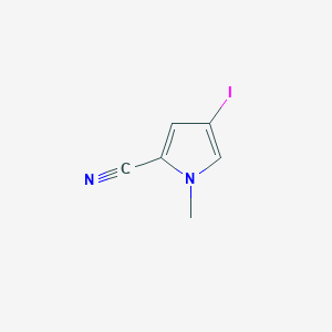 molecular formula C6H5IN2 B2915685 4-Iodo-1-methylpyrrole-2-carbonitrile CAS No. 1823944-73-5