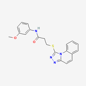 molecular formula C20H18N4O2S B2915691 3-([1,2,4]三唑并[4,3-a]喹啉-1-基硫代)-N-(3-甲氧苯基)丙酰胺 CAS No. 671199-29-4