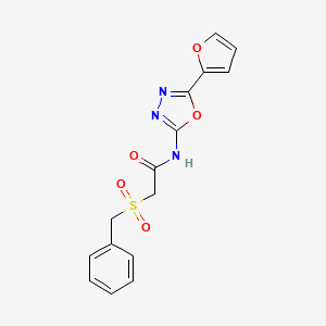2-(benzylsulfonyl)-N-(5-(furan-2-yl)-1,3,4-oxadiazol-2-yl)acetamide