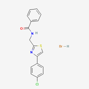 molecular formula C17H14BrClN2OS B2915703 N-{[4-(4-chlorophenyl)-1,3-thiazol-2-yl]methyl}benzamide hydrobromide CAS No. 1170895-28-9