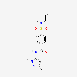 4-(N-butyl-N-methylsulfamoyl)-N-(1,3-dimethyl-1H-pyrazol-5-yl)benzamide