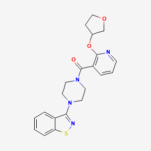 (4-(Benzo[d]isothiazol-3-yl)piperazin-1-yl)(2-((tetrahydrofuran-3-yl)oxy)pyridin-3-yl)methanone