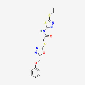 N-(5-(ethylthio)-1,3,4-thiadiazol-2-yl)-2-((5-(phenoxymethyl)-1,3,4-oxadiazol-2-yl)thio)acetamide