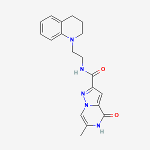 N-(2-(3,4-dihydroquinolin-1(2H)-yl)ethyl)-6-methyl-4-oxo-4,5-dihydropyrazolo[1,5-a]pyrazine-2-carboxamide