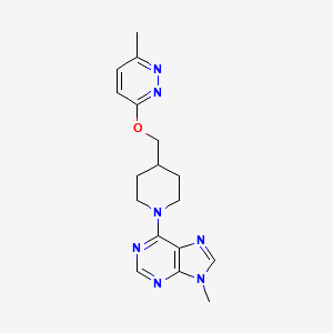 9-Methyl-6-[4-[(6-methylpyridazin-3-yl)oxymethyl]piperidin-1-yl]purine