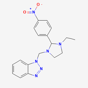 1-[[3-Ethyl-2-(4-nitrophenyl)imidazolidin-1-yl]methyl]benzotriazole