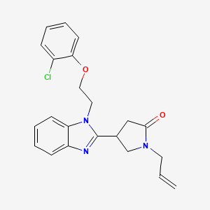 1-allyl-4-(1-(2-(2-chlorophenoxy)ethyl)-1H-benzo[d]imidazol-2-yl)pyrrolidin-2-one