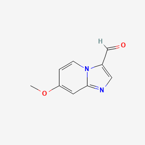 molecular formula C9H8N2O2 B2915755 7-Methoxyimidazo[1,2-A]pyridine-3-carbaldehyde CAS No. 896722-39-7