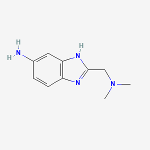 molecular formula C10H14N4 B2915774 1H-Benzimidazole-2-methanamine, 6-amino-N,N-dimethyl- CAS No. 832102-70-2