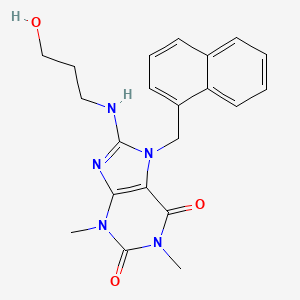 8-[(3-hydroxypropyl)amino]-1,3-dimethyl-7-(1-naphthylmethyl)-3,7-dihydro-1H-purine-2,6-dione