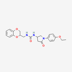 1-((2,3-Dihydrobenzo[b][1,4]dioxin-2-yl)methyl)-3-(1-(4-ethoxyphenyl)-5-oxopyrrolidin-3-yl)urea