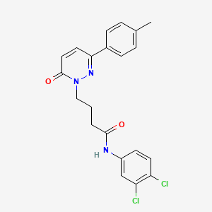molecular formula C21H19Cl2N3O2 B2915794 N-(3,4-dichlorophenyl)-4-(6-oxo-3-(p-tolyl)pyridazin-1(6H)-yl)butanamide CAS No. 946267-69-2