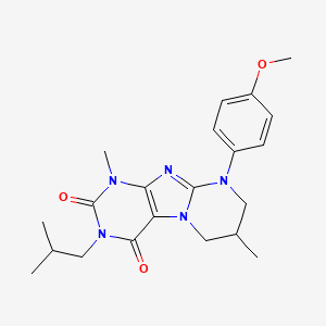 9-(4-methoxyphenyl)-1,7-dimethyl-3-(2-methylpropyl)-7,8-dihydro-6H-purino[7,8-a]pyrimidine-2,4-dione