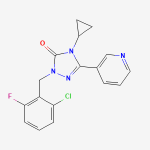 1-(2-chloro-6-fluorobenzyl)-4-cyclopropyl-3-(pyridin-3-yl)-1H-1,2,4-triazol-5(4H)-one