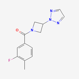 (3-(2H-1,2,3-triazol-2-yl)azetidin-1-yl)(3-fluoro-4-methylphenyl)methanone