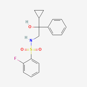 molecular formula C17H18FNO3S B2915811 N-(2-cyclopropyl-2-hydroxy-2-phenylethyl)-2-fluorobenzenesulfonamide CAS No. 1421508-50-0