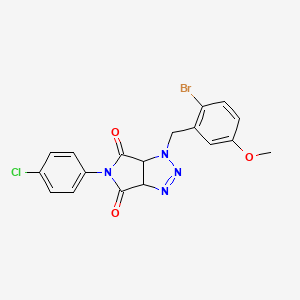 1-(2-bromo-5-methoxybenzyl)-5-(4-chlorophenyl)-3a,6a-dihydropyrrolo[3,4-d][1,2,3]triazole-4,6(1H,5H)-dione