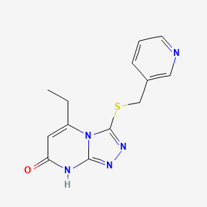 5-ethyl-3-((pyridin-3-ylmethyl)thio)-[1,2,4]triazolo[4,3-a]pyrimidin-7(8H)-one