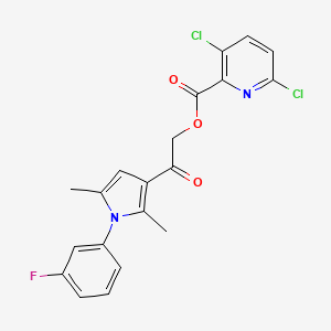 2-[1-(3-fluorophenyl)-2,5-dimethyl-1H-pyrrol-3-yl]-2-oxoethyl 3,6-dichloropyridine-2-carboxylate