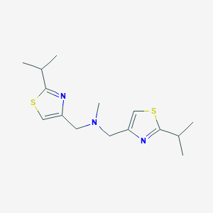 molecular formula C15H23N3S2 B2915848 Methylbis({[2-(propan-2-yl)-1,3-thiazol-4-yl]methyl})amine CAS No. 2470440-54-9