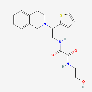 molecular formula C19H23N3O3S B2915892 N-(2-hydroxyethyl)-N'-[2-(1,2,3,4-tetrahydroisoquinolin-2-yl)-2-(thiophen-2-yl)ethyl]ethanediamide CAS No. 903260-96-8