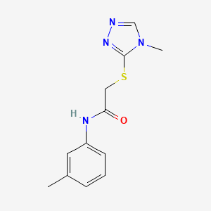 N-(3-methylphenyl)-2-[(4-methyl-1,2,4-triazol-3-yl)sulfanyl]acetamide