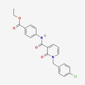 Ethyl 4-(1-(4-chlorobenzyl)-2-oxo-1,2-dihydropyridine-3-carboxamido)benzoate