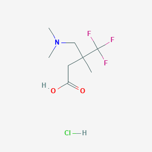 3-[(Dimethylamino)methyl]-4,4,4-trifluoro-3-methylbutanoic acid;hydrochloride