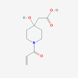 2-(4-Hydroxy-1-prop-2-enoylpiperidin-4-yl)acetic acid