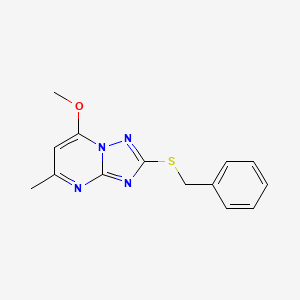 2-(Benzylsulfanyl)-5-methyl[1,2,4]triazolo[1,5-a]pyrimidin-7-yl methyl ether